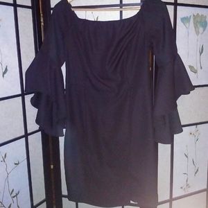 Excellent condition Venus off shoulder mini cocktail dress with bell sleeves